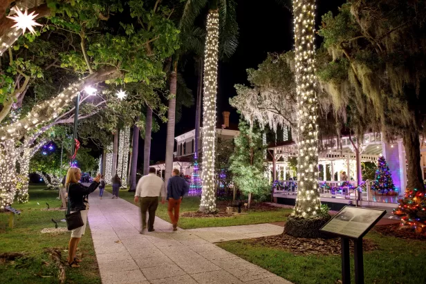 Visitors can see thousands of lights and hundreds of historic decorations at the Edison and Ford Winter Estates annual Holiday Nights celebration. 
